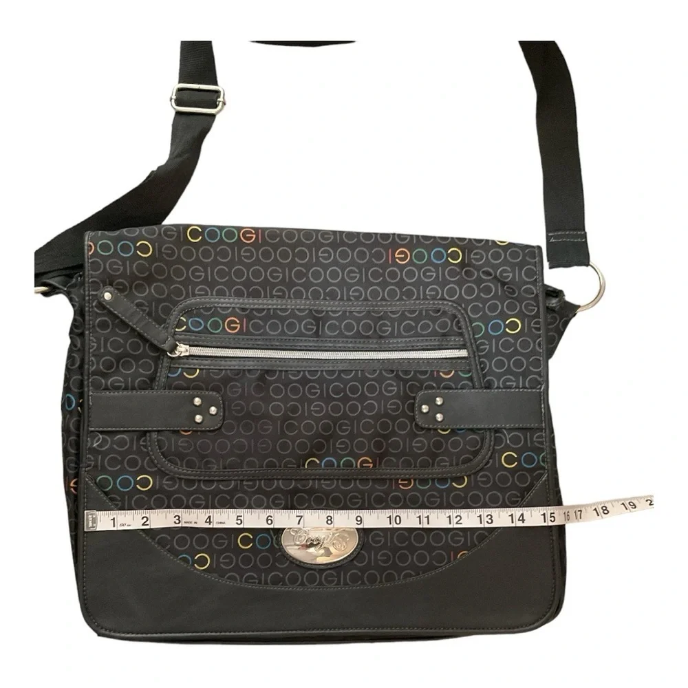 Coogi Allover Signature Print Laptop Bag